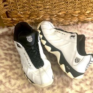 K Swiss white black special edition ST329 CMF men’s size 10 leather